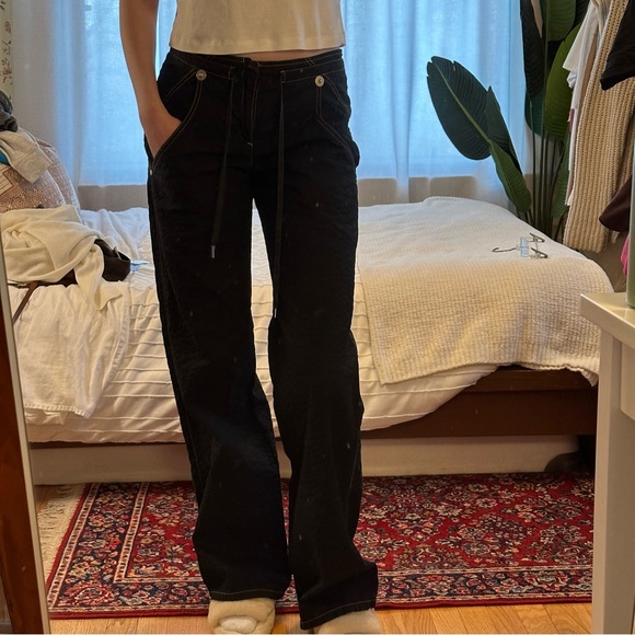 Vintage Krizia Jeans black pants sz 8 - Picture 9 of 10